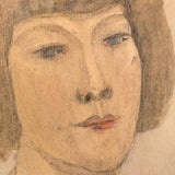 Samuel Wood Gaylor c. 1920s Watercolor Portrait Nude