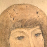 Samuel Wood Gaylor c. 1920s Watercolor Portrait Nude