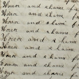 Nelia Downing's 1870s Penmanship Notebook, Full, Mason County, Kentucky