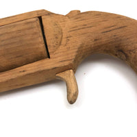 Wooden Folk Art Revolver with Rotating Cylinder