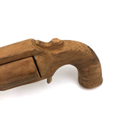 Wooden Folk Art Revolver with Rotating Cylinder