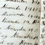 Nelia Downing's 1870s Penmanship Notebook, Full, Mason County, Kentucky