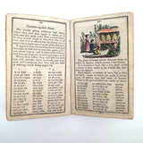Comley's Spelling and Reading Book, 1853, with Hand-colored Engravings, Cut Paper Letters, and Good Words