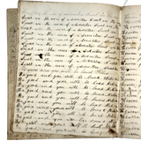 Nelia Downing's 1870s Penmanship Notebook, Full, Mason County, Kentucky