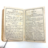 Comley's Spelling and Reading Book, 1853, with Hand-colored Engravings, Cut Paper Letters, and Good Words