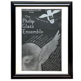 Philip Glass Ensemble, Original Silver on Black Silkscreen Poster, Benefit for WXPN, Philadelphia, 1982