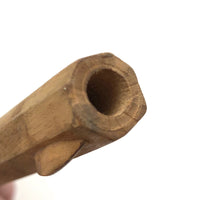 Wooden Folk Art Revolver with Rotating Cylinder