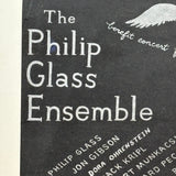 Philip Glass Ensemble, Original Silver on Black Silkscreen Poster, Benefit for WXPN, Philadelphia, 1982