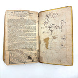 Comley's Spelling and Reading Book, 1853, with Hand-colored Engravings, Cut Paper Letters, and Good Words