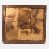 GOD BLESS OUR HOME, Wonderfully Crude Make Do Embroidery on Wire Mesh Screen, Original Frame