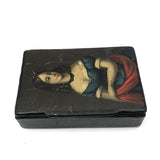 Pretty Young Woman in Blue, Georgian Hand-painted Snuff Box