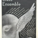 Philip Glass Ensemble, Original Silver on Black Silkscreen Poster, Benefit for WXPN, Philadelphia, 1982