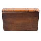 Like a Theorem Painting, 19th Century Hand-carved Book Shaped Box with Hand-carved Basket of Flowers