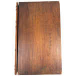 Like a Theorem Painting, 19th Century Hand-carved Book Shaped Box with Hand-carved Basket of Flowers