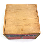 C. 1940s American Crayon Co Wooden Box of 36 Fat White Freart Chalk Sticks in Sawdust
