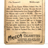 Jack (the Nonpareil) Dempsey Original 1910 T220 Mecca Cigarette Card