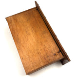 Like a Theorem Painting, 19th Century Hand-carved Book Shaped Box with Hand-carved Basket of Flowers