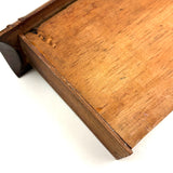 Like a Theorem Painting, 19th Century Hand-carved Book Shaped Box with Hand-carved Basket of Flowers