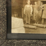 Antique Occupational Photograph of Saw Mill Workers in Presumed Sawyer Made Frame