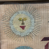 Amazing Late 19th Century Large Masonic Perforated Paper Embroidery, With Provenance