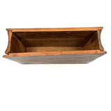 Like a Theorem Painting, 19th Century Hand-carved Book Shaped Box with Hand-carved Basket of Flowers