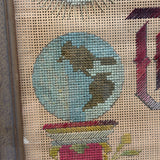 Amazing Late 19th Century Large Masonic Perforated Paper Embroidery, With Provenance