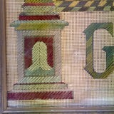 Amazing Late 19th Century Large Masonic Perforated Paper Embroidery, With Provenance