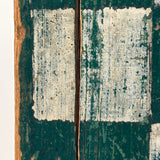 19th Century Original Surface Painted Folk Art Folding Game Board, Checks/Chess and Backgammon Inside
