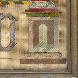 Amazing Late 19th Century Large Masonic Perforated Paper Embroidery, With Provenance