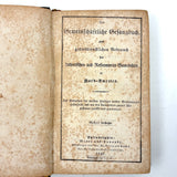 Glorious 1850 Pennsylvania German Fraktur Watercolor Bookplate with Pointing Hand, Berks County