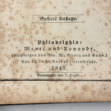 Glorious 1850 Pennsylvania German Fraktur Watercolor Bookplate with Pointing Hand, Berks County