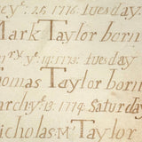Jonathan Taylor's 18th Century Endpaper Family Chronology, Sanbornton, NH (List of Siblings)