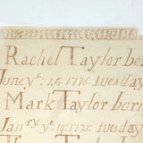 Jonathan Taylor's 18th Century Endpaper Family Chronology, Sanbornton, NH (List of Siblings)