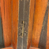 19th Century Original Surface Painted Folk Art Folding Game Board, Checks/Chess and Backgammon Inside