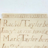 Jonathan Taylor's 18th Century Endpaper Family Chronology, Sanbornton, NH (List of Siblings)