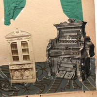 Victorian Scrapbook Album with Unusual Room Setting Collages