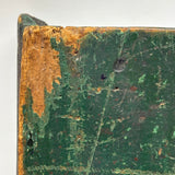 19th Century Original Surface Painted Folk Art Folding Game Board, Checks/Chess and Backgammon Inside