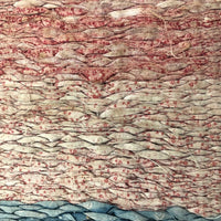 Gorgeous 19th C. Handwoven Mat of Calico Fabrics
