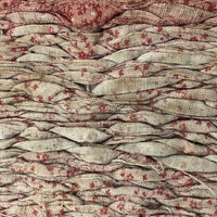 Gorgeous 19th C. Handwoven Mat of Calico Fabrics