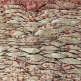 Gorgeous 19th C. Handwoven Mat of Calico Fabrics
