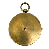 Fine Antique French Pocket Compass with Needle Lock and Rotating Arm, Working