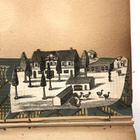 Victorian Scrapbook Album with Unusual Room Setting Collages