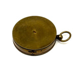 Fine Antique French Pocket Compass with Needle Lock and Rotating Arm, Working