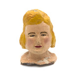 Blonde Beauty Folk Art Painted Papier Mache Head