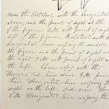 Seat Too Large, Seat Too Long, Lovely 19th Century Black Ink Perspective Drawing of a Chair