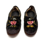 Embroidered Black Velvet Shoes, Floor Samples from Brooklyn Clothier