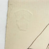 Seat Too Large, Seat Too Long, Lovely 19th Century Black Ink Perspective Drawing of a Chair