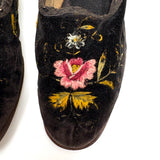 Embroidered Black Velvet Shoes, Floor Samples from Brooklyn Clothier
