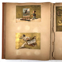 Victorian Scrapbook Album with Unusual Room Setting Collages