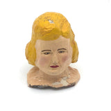 Blonde Beauty Folk Art Painted Papier Mache Head